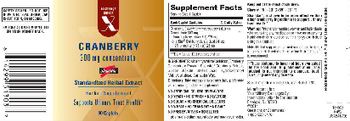 Exchange Select X Cranberry 300 mg Concentrate - herbal supplement