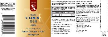 Exchange Select X Natural Vitamin E 400 IU D-Alpha - supplement