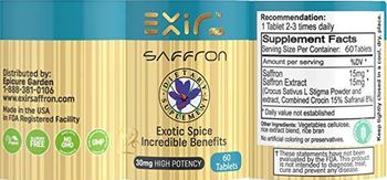 Exir USA Saffron 30 mg - supplement