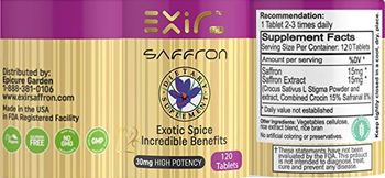 Exir USA Saffron 30 mg - supplement