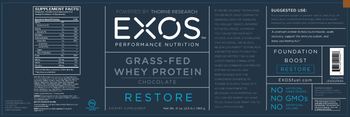 EXOS Grass-Fed Whey Protein Chocolate - supplement
