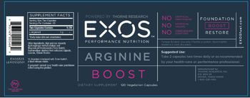 EXOS Performance Nutrition Arginine - supplement