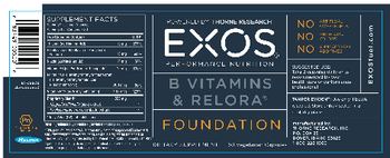 EXOS Performance Nutrition B Vitamins & Relora - supplement
