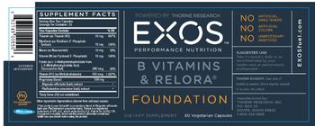 EXOS Performance Nutrition B Vitamins & Relora - supplement