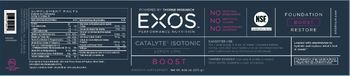 EXOS Performance Nutrition Catalyte Isotonic Lemon Lime - supplement