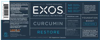 EXOS Performance Nutrition Curcumin - supplement