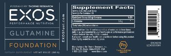 EXOS Performance Nutrition Glutamine - supplement