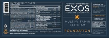EXOS Performance Nutrition Multi-Vitamin Elite AM - supplement