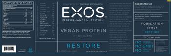 EXOS Performance Nutrition Vegan Protein Chocolate - supplement