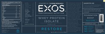 EXOS Performance Nutrition Whey Protein Isolate Vanilla - supplement