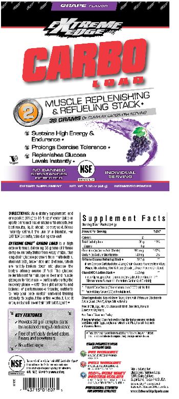 Extreme Edge Carbo Load Grape Flavor - supplement