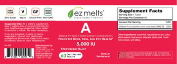 EZ Melts A 5,000 IU Strawberry Blast - supplement