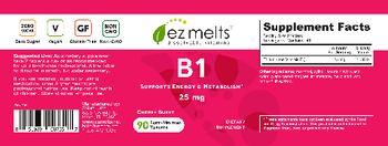 EZ Melts B1 25 mg Cherry Burst - supplement