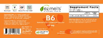EZ Melts B6 50 mg Orange Blast - supplement