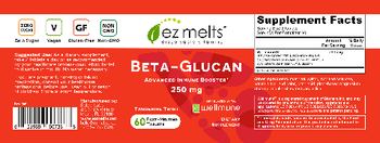 EZ Melts Beta-Glucan 250 mg Tangerine Twist - supplement