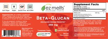 EZ Melts Beta-Glucan 250 mg Tangerine Twist - supplement