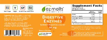 EZ Melts Digestive Enzymes 50 mg Smooth Orange - supplement