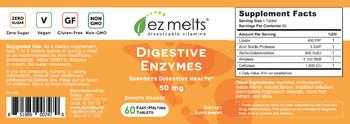 EZ Melts Digestive Enzymes 50 mg Smooth Orange - supplement