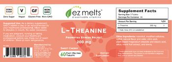 EZ Melts L-Theanine 200 mg Sweet Cherry - supplement
