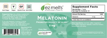 EZ Melts Melatonin 5 mg Cool Mint - supplement