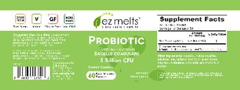 EZ Melts Probiotic 5 Billion CFU Sweet Cherry - supplement