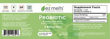 EZ Melts Probiotic 5 Billion CFU Sweet Cherry - supplement