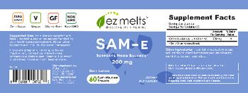 EZ Melts Sam-E 200 mg Soft Lemon - supplement