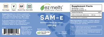 EZ Melts Sam-E 200 mg Soft Lemon - supplement