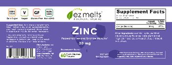 EZ Melts Zinc 30 mg Blueberry Blast - supplement