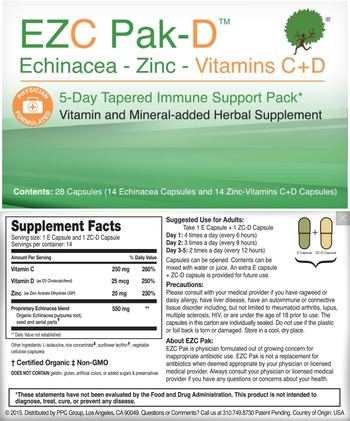 EZC Pak EZC Pak-D - vitamin and mineraladded herbal supplement