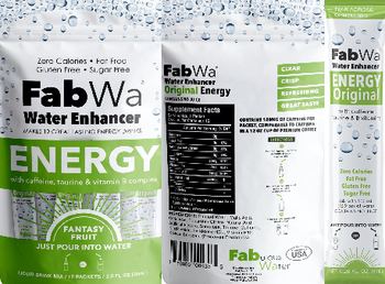 FabWa Water Enhancer Energy Fantasy Fruit - liquid drink mix