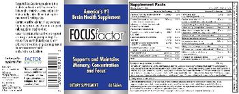 Factor Nutrition Labs FocusFactor - supplement
