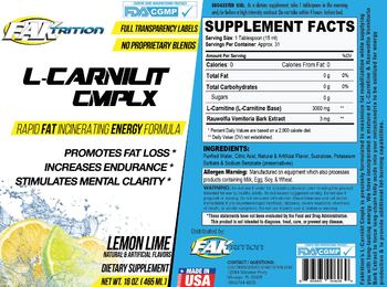 Faktrition L-Carnilit Cmplx Lemon Lime - supplement