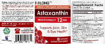 Farlong Astaxanthin 12 mg - supplement