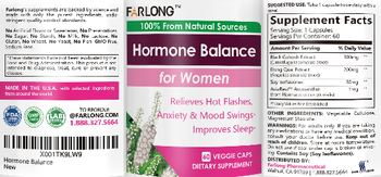 Farlong Hormone Balance for Women - supplement