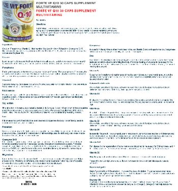 Farmacias De Similares S.A. De C.V Forte VF Q10 - supplement