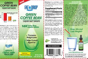 Fat Drop Green Coffee Bean Liquid Diet Drops Delicious Cappuccino Flavor - supplement