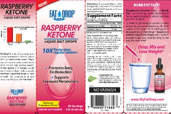 Fat Drop Raspberry Ketone Liquid Diet Drops - supplement