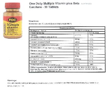 FDC One Daily Multiple Vitamin - 