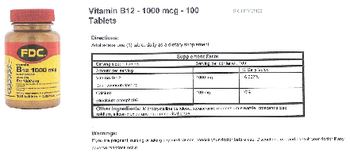 FDC Vitamin B12 1000 mcg - supplement