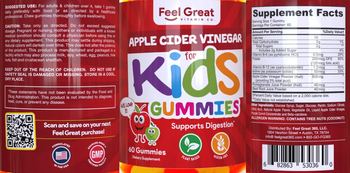 Feel Great Vitamin Co. Apple Cider Vinegar for Kids Gummies 1,000 mg - supplement