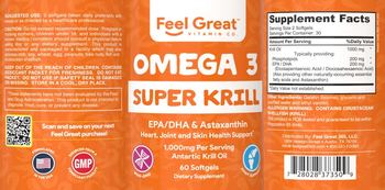 Feel Great Vitamin Co. Omega 3 Super Krill - supplement