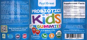 Feel Great Vitamin Co. Probiotics for Kids Gummies 2.5 Billion CFU - supplement