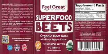 Feel Great Vitamin Co. Superfood Beets 1350 mg - supplement