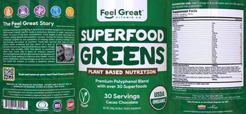 Feel Great Vitamin Co. Superfood Greens Cacao Chocolate - supplement