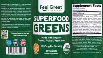 Feel Great Vitamin Co. Superfood Greens - supplement