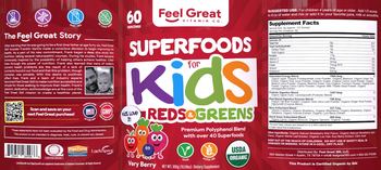 Feel Great Vitamin Co. Superfoods for Kids Reds & Greens Very Berry - supplement