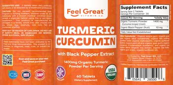 Feel Great Vitamin Co. Turmeric Curcumin with Black Pepper Extract - supplement