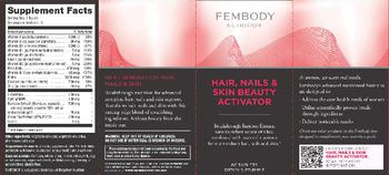 Fembody Nutrition Hair, Nails & Skin Beauty Activator - supplement