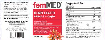 FemMed Heart Health Omega-3 + CoQ10 - supplement